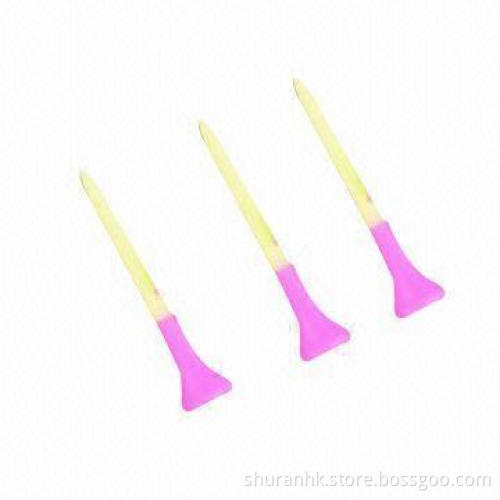 Golf Tees with Rubber Top, Made of Plastic